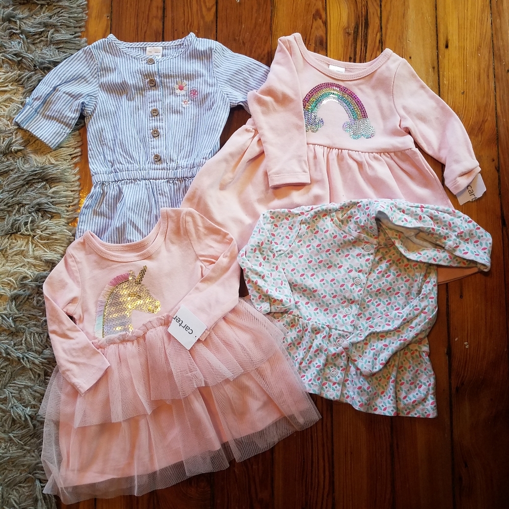 Carter's‎ Baby Girl Bundle Dress Cardigan Jumpsuit 3 Months 3M